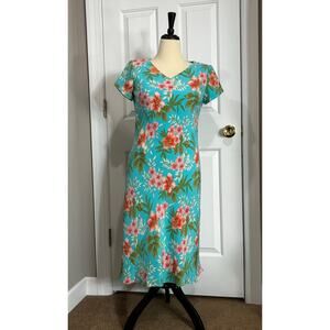 Vintage Talbots 100% Silk Floral Dress Sz 6 Cottagecore Fairy Whimsy